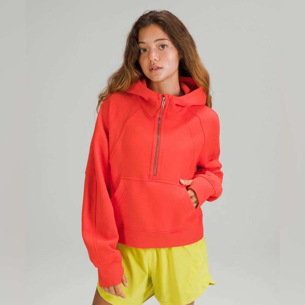 ❤️Autumn Red❤️ Scuba Oversized 1/2 Zip